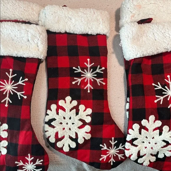 Red and Black Plaid Christmas Stockings (6) - Picture 1 of 4